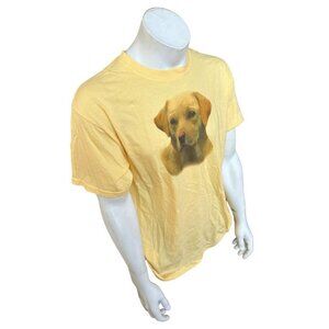 Gildan Men's Yellow Lab Dog Short Sleeve Shirt Size Large